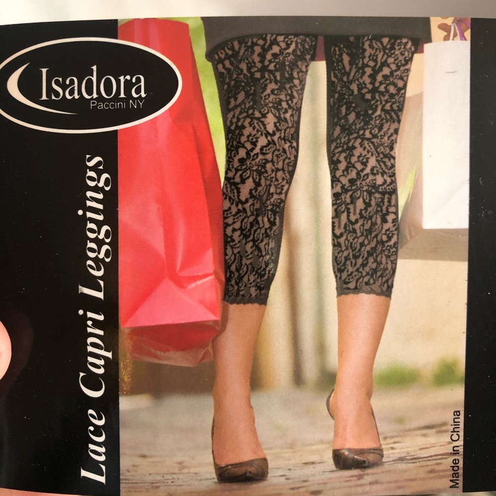 80 Costume Madonna black Lace Pattern Leggings M